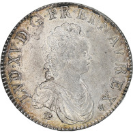 France, Louis XV, Ecu Vertugadin, 1716, Caen, Réformé, TTB+, Argent - 1715-1774 Lodewijk XV