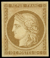 * EMISSION DE 1849 - 1    10c. Bistre-jaune, Très Lég. Jaunissure Au Verso Mais Belles Marges Régulières Et Grande Fraîc - 1849-1850 Ceres