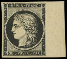 * EMISSION DE 1849 - 3    20c. Noir Sur Jaune, Bdf, TTB - 1849-1850 Cérès