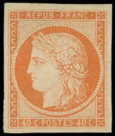 * EMISSION DE 1849 - 5A   40c. Orange Foncé, Très Belles Marges, Ch. Légère, TTB - 1849-1850 Ceres