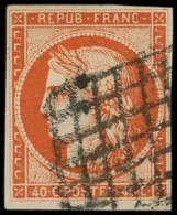 EMISSION DE 1849 - 5a   40c. Orange Vif, Jolie Nuance, TB. C - 1849-1850 Ceres