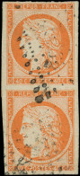 EMISSION DE 1849 - 5Be  40c. Orange, 4 RETOUCHE Tenant à Normal, Obl. Los. DS2, TTB, Certif. Calves - 1849-1850 Ceres