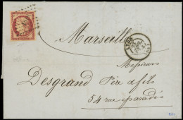 Let EMISSION DE 1849 - 6     1f. Carmin, Obl. PC 1818 S. LAC, Càd T15 LYON 23/2/53, TTB - 1849-1876: Periodo Classico