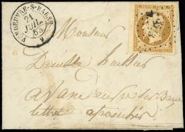 Let PRESIDENCE - 9    10c. Bistre-jaune, Obl. PC 3513 S. LAC, Càd T15 VENDEUVRE-S-BARSE 21/7/54, Superbe - 1849-1876: Periodo Classico