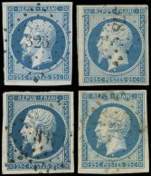 PRESIDENCE - 10   25c. Bleu, 4 Nuances Obl. PC, Ex. Choisis, TB - 1852 Luis-Napoléon