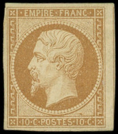 * EMPIRE NON DENTELE - 13B  10c. Brun Clair, T II, Filet De Voisin à Droite, TB/TTB - 1853-1860 Napoleone III