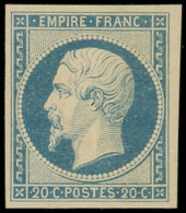 ** EMPIRE NON DENTELE - 14Af 20c. Bleu Laiteux, T I, Frais Et TTB - 1853-1860 Napoléon III.