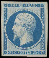 * EMPIRE NON DENTELE - 15   25c. Bleu, Ch. Un Peu Forte, TB - 1853-1860 Napoleone III