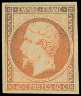 * EMPIRE NON DENTELE - 16   40c. Orange, Couleur Légèrement Oxydée En Haut, TB. C - 1853-1860 Napoleone III