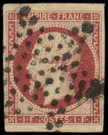 EMPIRE NON DENTELE - 18    1f. Carmin, Obl. ETOILE, Clair, Aspect TTB - 1853-1860 Napoleon III