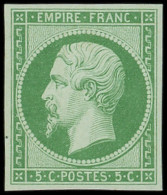 (*) EMPIRE NON DENTELE - AM12e   5c. Vert, Tirage Des Arts Et Métiers, TB - 1853-1860 Napoleone III