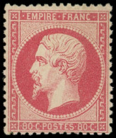 * EMPIRE DENTELE - 24   80c. Rose, Gomme Altérée, Néanmoins Très Frais Et TB - 1862 Napoléon III.