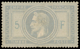 * EMPIRE LAURE - 33    5f. Violet-gris, Gno, Fort Pli Horizontal, B/TB. J - 1863-1870 Napoléon III Con Laureles