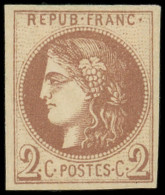 * EMISSION DE BORDEAUX - 40A   2c. Chocolat Clair, R I, Frais Et TB - 1870 Ausgabe Bordeaux