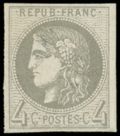 * EMISSION DE BORDEAUX - 41Bd  4c. Gris Foncé, R II, TB - 1870 Bordeaux Printing