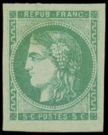 * EMISSION DE BORDEAUX - 42Bg  5c. Vert, R II, Jolie Nuance, TB. C - 1870 Emissione Di Bordeaux