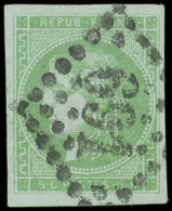 EMISSION DE BORDEAUX - 42Bi  5c. Vert EMERAUDE Clair, R II, Obl. GC 691, TB - 1870 Emisión De Bordeaux