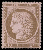 ** CERES DENTELE - 54   10c. Brun Sur Rose, Très Bon Centrage, TTB - 1871-1875 Ceres