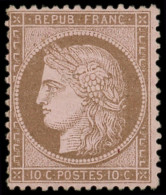 * CERES DENTELE - 58   10c. Brun Sur Rose, Frais Et TB. C - 1871-1875 Cérès