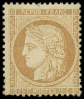 * CERES DENTELE - 59   15c. Bistre, TB. Br - 1871-1875 Cérès