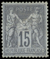 ** TYPE SAGE - 77   15c. Gris, Très Bon Centrage, Très Frais Et TTB. C - 1876-1898 Sage (Tipo II)