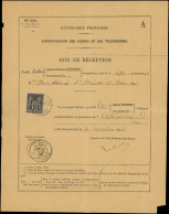 Let TYPE SAGE SUR LETTRES - N°89 Obl. CHATEAUBRIANT 14/11/96 S. Formule N°514 D'Avis De Réception Avec Enveloppe De Renv - 1877-1920: Semi-Moderne