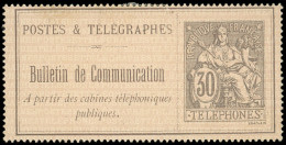 (*) TELEPHONE - Téléphone 17 : 30c. Sépia Sur Lilas, Pt Roux Sinon TB - Telegrafi E Telefoni