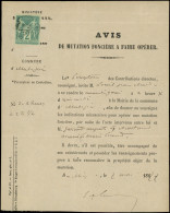 Let OBLITERATIONS PAR DEPARTEMENTS - 5/BASSES ALPES N°74 Obl. Càd LES MEES S. Avis De Mutation Foncière Commune De MALIJ - 1849-1876: Periodo Clásico