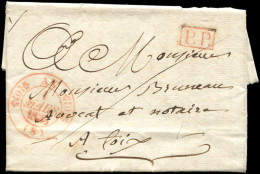 Let OBLITERATIONS PAR DEPARTEMENTS - 8/ARIEGE Càd Rouge T11 AX 1/3/33 S. LAC, Cachet P.P Rouge, Ind. 17, TB - 1849-1876: Klassik