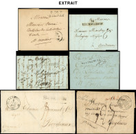 Let OBLITERATIONS PAR DEPARTEMENTS - 16/CHARENTE INFERIEURE 76 Lettres Avec Ou Sans Timbres, Toutes Présentées Sur Leur  - 1849-1876: Klassik