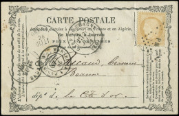 Let OBLITERATIONS PAR DEPARTEMENTS - 20/COTE D'OR N°59 Obl. Amb. PM Sur CP, Cachet Conv. St. GEVREY/DIJ.LY, Càd T15 GARE - 1849-1876: Période Classique