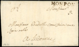 Let OBLITERATIONS PAR DEPARTEMENTS - 23/DORDOGNE MP MONPON Sur LAC De 1755, TB - 1849-1876: Periodo Classico