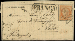 Let BALLONS MONTES - N°38 Obl. Etoile 17 S. Gazette N°22 Avec à L'intérieur La Découpe D'une Gazette N°25 + Texte Où Il  - Oorlog 1870