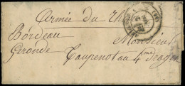 Let Guerre De 1870 -  Càd T17 AVIGNON 2/11/70 S. LAC, Mention "Armée Du Rhin", TB - War 1870