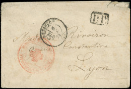 Let Guerre De 1870 -  Càd T17 BESANCON 6/1/71 Et Cachet Croix Rouge Société Internationale, TB - Guerre De 1870