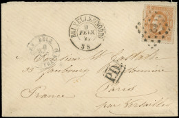 Let Guerre De 1870 -  Belgique 30c. Obl. Los. S. Env., Càd BRUXELLES (NORD) 9/2/71 Pour Paris Par Versailles, TB - Oorlog 1870