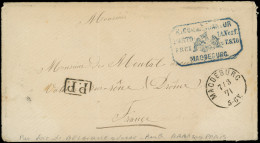 Let Guerre De 1870 -  Càd MAGDEBURG 7/3/71 Et Cachet Bleu Octog. COMMANDANTUR MAGDEBURG S. Env. D'un Prisonnier, Arr. VA - Guerre De 1870