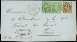 Let AFFRANCHISSEMENTS ET COMBINAISONS - N°20 PAIRE Et 30 Obl. GC 2145 S. LSC, Càd LYON Les TERREAUX 29/3/72, Bonne Combi - 1849-1876: Periodo Clásico