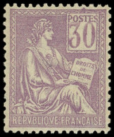 ** EMISSIONS DU XXe SIECLE - 115   Mouchon, 30c. Violet, Bien Centré Et TB - Unused Stamps