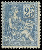 ** EMISSIONS DU XXe SIECLE - 118   Mouchon, 25c. Bleu, T II, TB - Unused Stamps