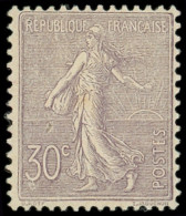 ** EMISSIONS DU XXe SIECLE - 133   Semeuse Lignée, 30c. Lilas, Bien Centré, TB - Unused Stamps