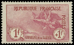 * EMISSIONS DU XXe SIECLE - 154   1ère Série Orphelins,  1f. + 1f. Carmin, Inf. Trace D'une Ancienne Ch., TB - Unused Stamps