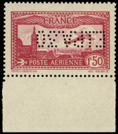 ** POSTE AERIENNE - 6d  1f.50 Carmin, E.I.P.A. 30, Bdf, TB, Certif. Roumet - 1927-1959 Mint/hinged