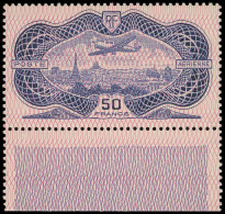 * POSTE AERIENNE - 15  50f. Burelé, Bdf, TB - 1927-1959 Nuevos