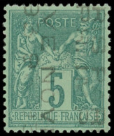 (*) PREOBLITERES - 15a Sage, 5c. Vert, NOVE Sans Quantième, TTB. C - 1893-1947