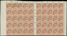 ** PREOBLITERES - 39  Blanc, 3c. Orange, PANNEAU De 50 Mill.3 (1923), 2 Ex. Gomme Altérée (non Comptés), TB - 1893-1947