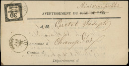 Let TAXE - 6   30c. Noir, Obl. Càd T16 BRENOD 10/7/79 S. Avertissement, TTB - 1859-1959 Covers & Documents