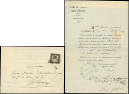 Let TAXE - 6   30c. Noir, Obl. OR 4 Fois Sur Avertissement Du Tribunal De Montluel 29/7/83, Cachet Bleu CAMP DE LA VALBO - 1859-1959 Brieven & Documenten