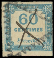 TAXE - 9   60c. Bleu, Annulation Plume, TB - 1859-1959 Oblitérés