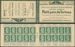 CARNETS (N° Yvert) - 170-C1    Pasteur, 10c. Vert, N°170, S. 93, TORTOSA/Villes Du Doubs, TB - Autres & Non Classés